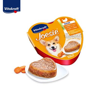 (EXP:09/02/2024) Vitakraft Joesie Turkey & Carrots อาหารเปียกสุนัข โจซี่ ไก่งวงและแครอทในเยลลี่ สำหรับสุนัขพันธุ์เล็ก (85g)