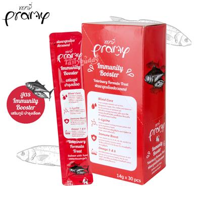 Pramy Salmon with Tuna Cat Treat, Immunity Booster ( Red ) (V01) (14g)