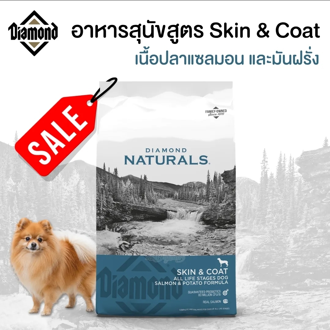 Diamond Naturals Skin & Coat ALL LIFE STAGES DOG SALMON & POTATO FORMULA (680g /1.5lb, 13.60kg./30lb)