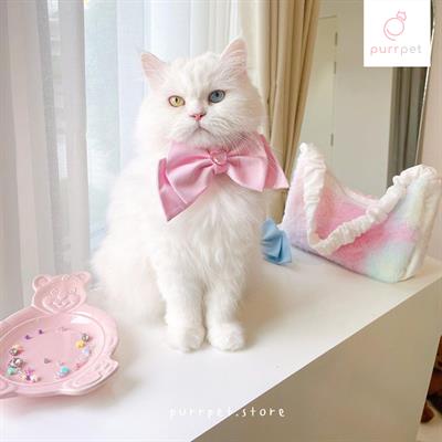 (Pre-order 2-3 วัน) purrpet ปลอกคอ โบว์หนูมาเรีย