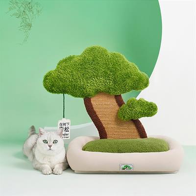 zeze Relax Plant Bed เตียงนอนต้นไม้ สีเขียวธรรมชาติ ที่นอนนุ่มสบาย มีแผ่นลับเล็บด้านหลัง แต่งบ้านก็สวย