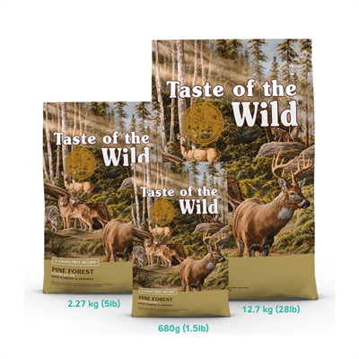 New! Taste of the Wild Pine Forest Canine Recipe with Venison & Legumes for puppy and adult dog