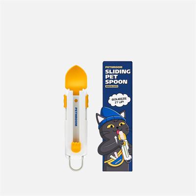 Pethroom Siding Pet Spoon ช้อนรูดขนมครีมเลีย สำหรับทั้งแมว และ สุนัข มีตัวล็อก ไม่เลอะมือ ป้องกันซองบาด