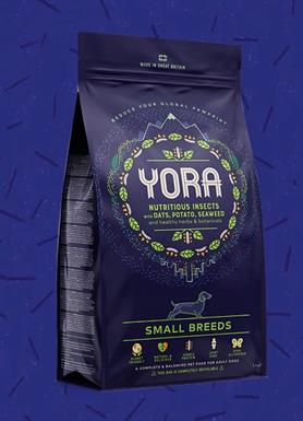 YORA Small Breeds  โยรา สมอลบรีดส์ อาหารเม็ดสุนัข จากโปรตีนแมลง สูตรสำหรับสุนัขโตเต็มวัย สายพันธุ์เล็ก 1.5kg