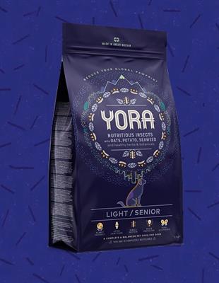 YORA Light/Senior  โยรา ไลท์ ซีเนียร์  อาหารเม็ดสุนัข จากโปรตีนแมลง สูตรสำหรับสุนัขสูงอายุ หรือ ลดน้ำหนัก 1.5kg