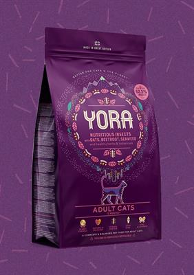 YORA Cat Adult  โยรา แคท อดัลท์  อาหารเม็ดแมว จากโปรตีนแมลง สูตรสำหรับแมวโตเต็มวัย และ ลูกแมว ทุกสายพันธุ์