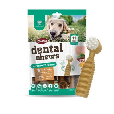 NATURA NOURISH Chicken  Toothbrush - dental chews with Chicken  flavor, (Small) (11 pcs) (170g)