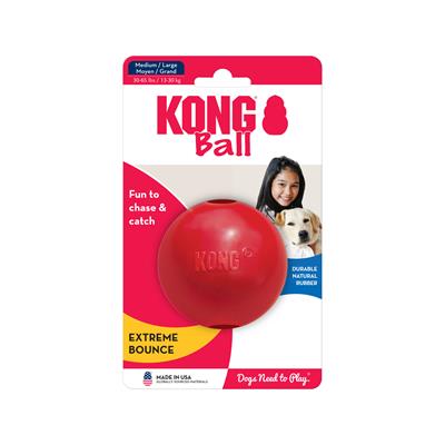 KONG Ball Classic wins the fetching game for your dog! Durable, bouncy, natural rubber gives it a bounce for fun games of fetch